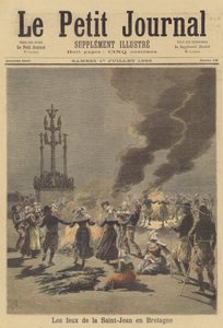 Brann fra festivalen til døperen Johannes i Bretagne av French School